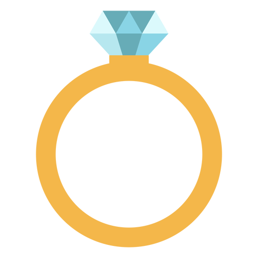 Diseño plano de anillo Diseño PNG