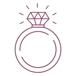 Icono de trazo de anillo