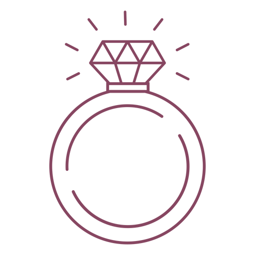 Icono de trazo de anillo Diseño PNG