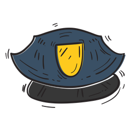 Service cap police illustration PNG Design