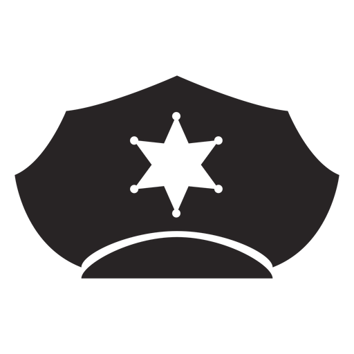 Gorra de servicio silueta estrella Diseño PNG