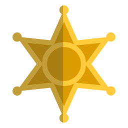 Star flat PNG Design
