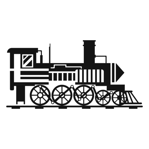 Steam locomotive pilot silhouette PNG Design