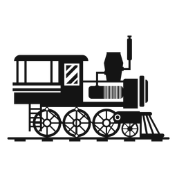 Silhueta de locomotiva a vapor Transparent PNG