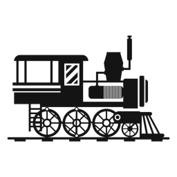 Steam locomotive railway silhouette PNG Design