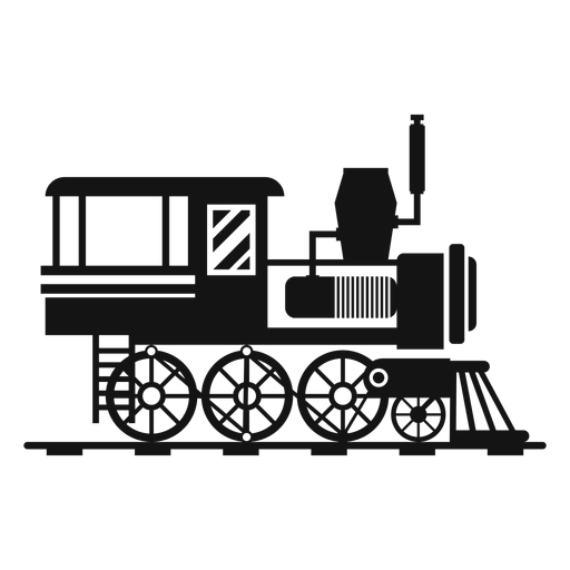 Steam locomotive railway silhouette PNG Design