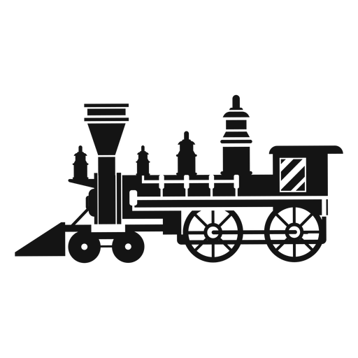 Steam locomotive silhouette PNG Design
