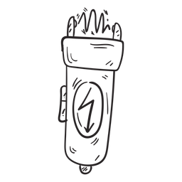 Stun gun sketch PNG Design