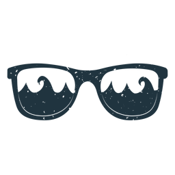 Ilustración de onda de gafas de sol Diseño PNG