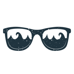 Sunglasses wave illustration PNG Design