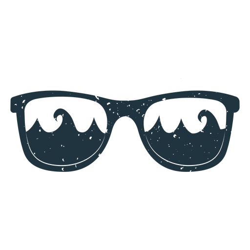 Sonnenbrille Wellenillustration PNG-Design