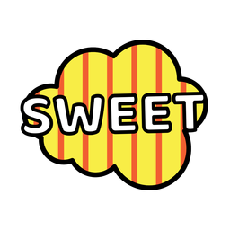 Sweet sticker PNG Design