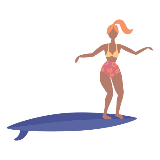 Fato de banho feminino prancha de surf plana