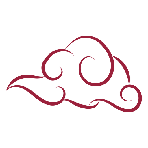 Swirly cloud pattern silhouette PNG Design