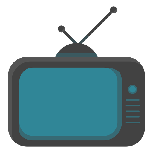 Television flat PNG Design