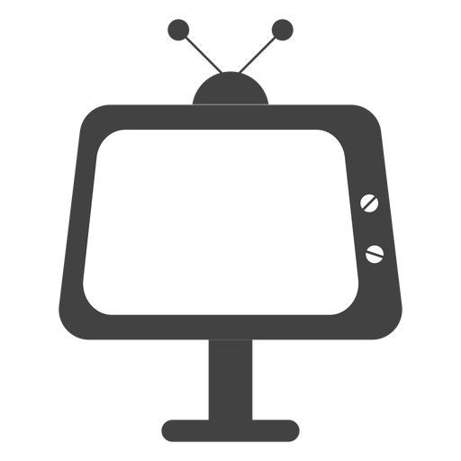 Silueta de television Diseño PNG