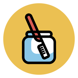 Recipiente para cepillo de dientes plano Diseño PNG