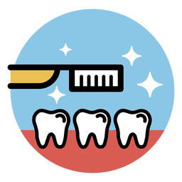 Toothbrush teeth flat PNG Design