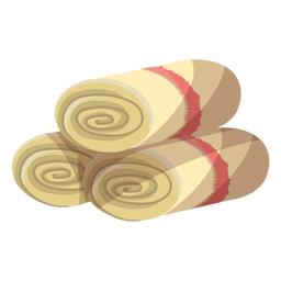 Ilustración de rollo de alfombra de toalla Diseño PNG