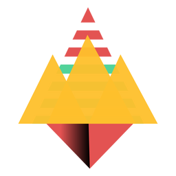Triangle crown flat PNG Design