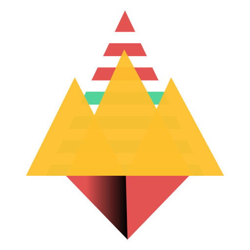 Corona triangular plana Diseño PNG