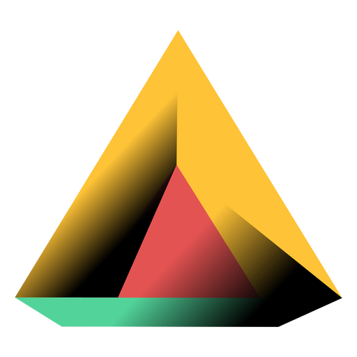3D-Illustration der Dreieckspyramide PNG-Design