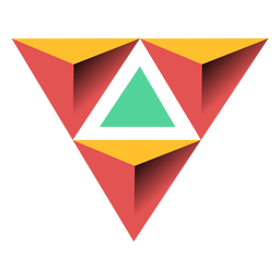 Ilustración 3d del ápice de la pirámide del triángulo Diseño PNG