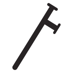 Silhueta de bastão de cassetete Desenho PNG