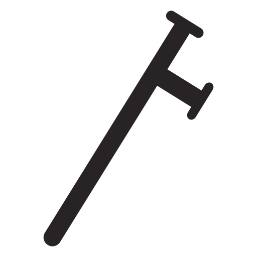 Truncheon club baton silhouette PNG Design