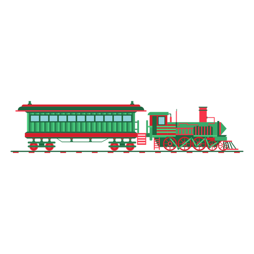Wagon steam locomotive pilot illustration PNG Design