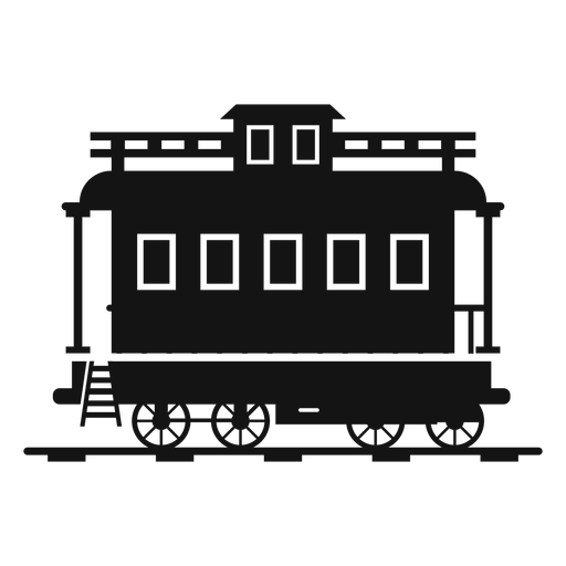 Wagon train station silhouette