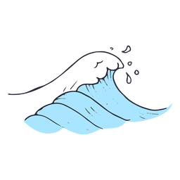 Water wave sea illustration PNG Design