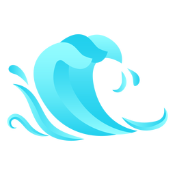 Wave drop flat PNG Design