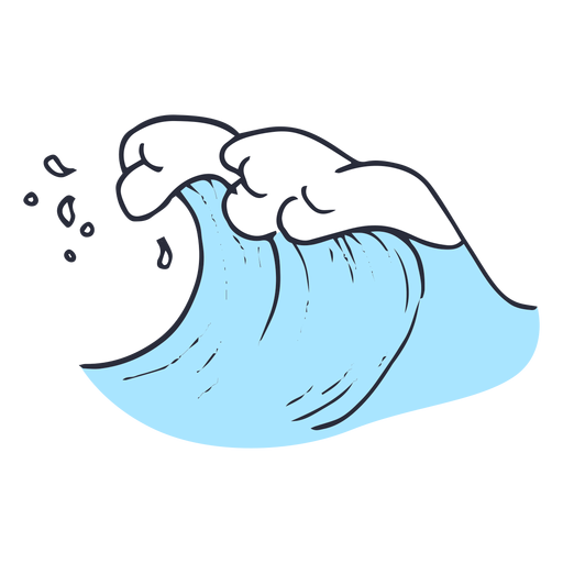 Wave ocean drop illustration PNG Design