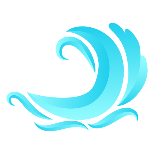 Wellenozean Meerwasser flach PNG-Design