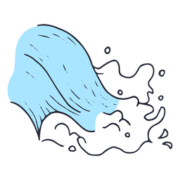 Wellenmeertropfenillustration PNG-Design