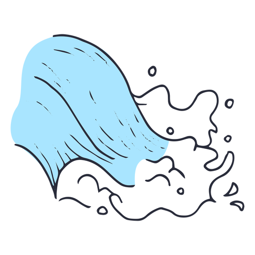Wave sea drop illustration PNG Design