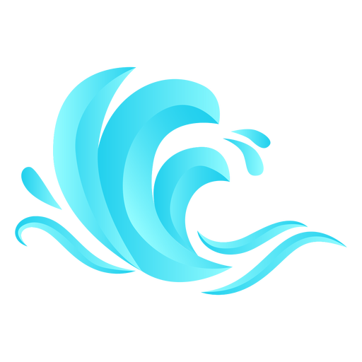 Wave sea flat PNG Design