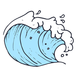 Wellenmeerillustration PNG-Design