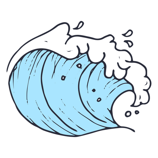 Ilustração de ondas do mar Desenho PNG