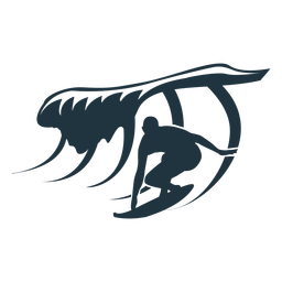 Wave surfer silhouette PNG Design