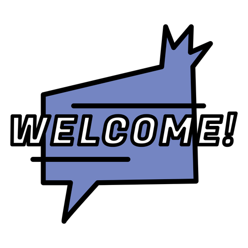Welcome sticker PNG Design