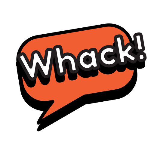 Pegatina de whack Diseño PNG