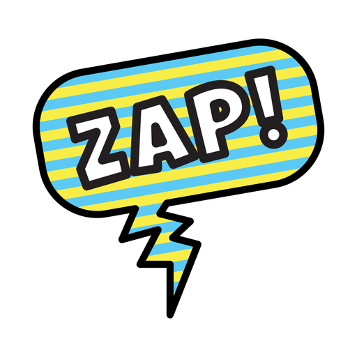 Zap sticker PNG Design