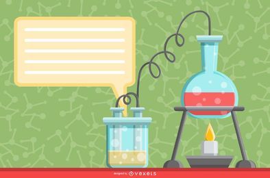 Ilustração de experimento científico