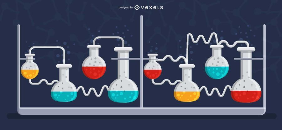 Labor-Kolben-Kolben-Illustration Labor-Kolben-Kolben-Illustration