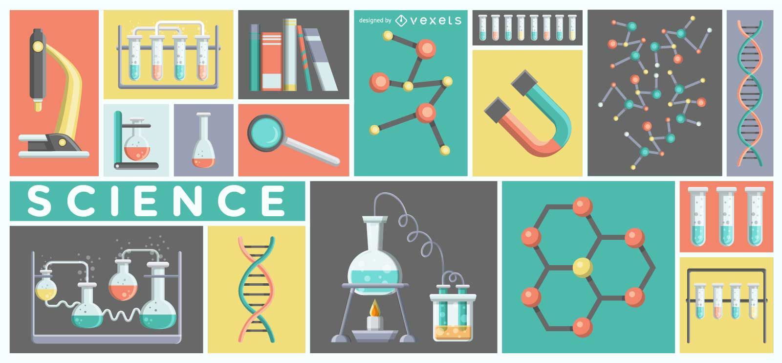 Ilustração de equipamento de laboratório científico