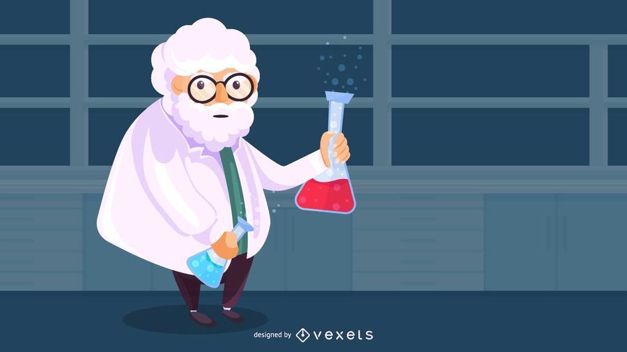 Old Scientist Illustration Old Scientist Illustration
