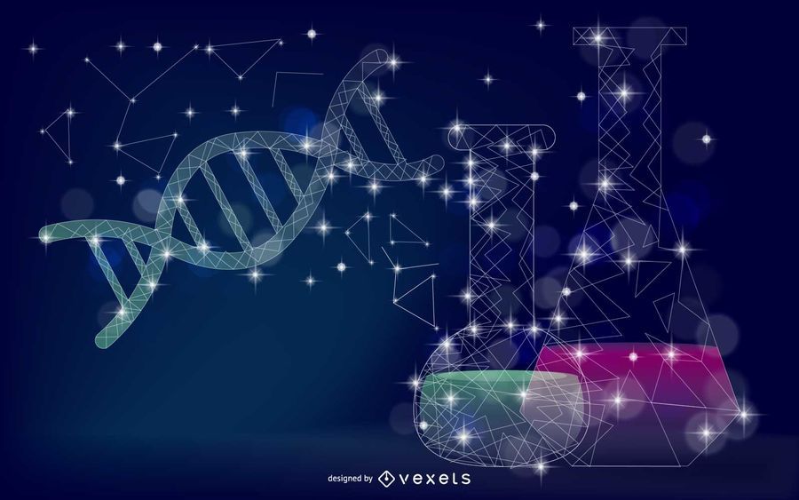 Science Elements Constellation Illustration Science Elements Constellation Illustration