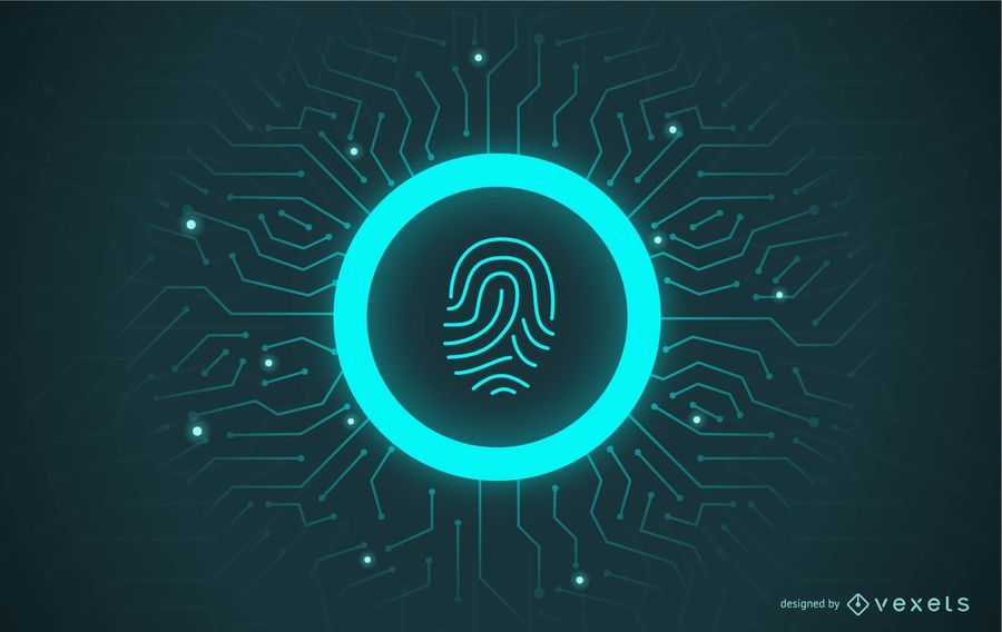 Fingerprint Password Illustration Fingerprint Password Illustration